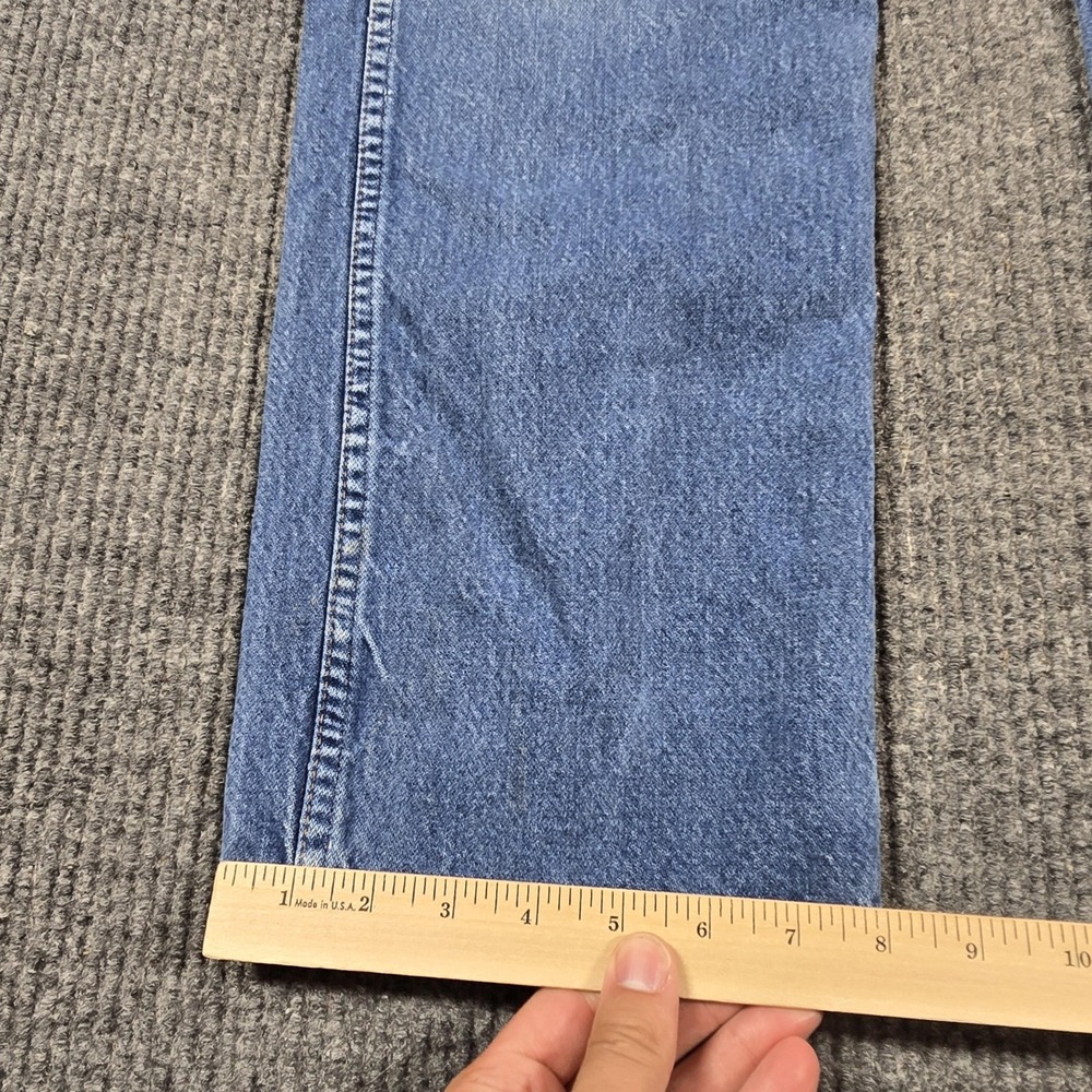 Wrangler Jeans Men 42x32 Blue Classic Straight Western Cowboy USA Made 38x30 - Picture 10 of 16